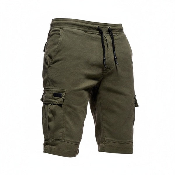 Men's Cargo Shorts with Utility Pockets and Drawstring Waist