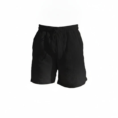 Men's Casual Beach Shorts with Elasticated Drawstring Waist and Side Pockets