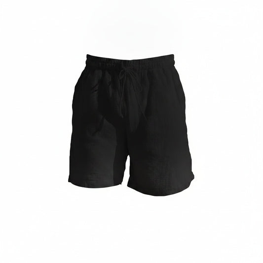 Men's Casual Beach Shorts with Elasticated Drawstring Waist and Side Pockets