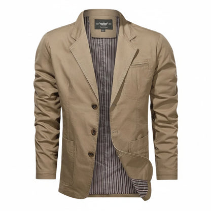 Men's Casual Blazer Single-Breasted with Notch Lapel and Slim Fit