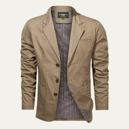 Men's Casual Blazer Single-Breasted with Notch Lapel and Slim Fit