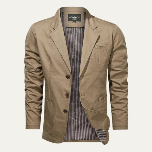 Men's Casual Blazer Single-Breasted with Notch Lapel and Slim Fit