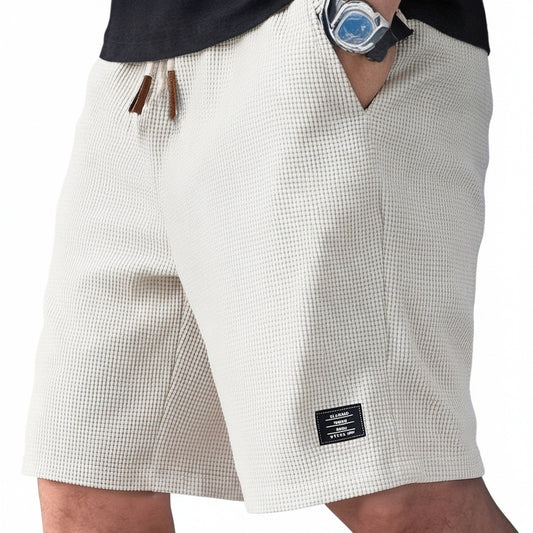 Men's Casual Shorts with Adjustable Drawstring Waistband and Side Pockets