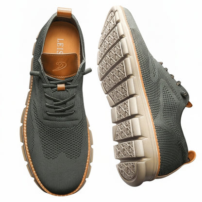 Men's Casual Sneakers with Lace-Up Closure and Chunky Sole