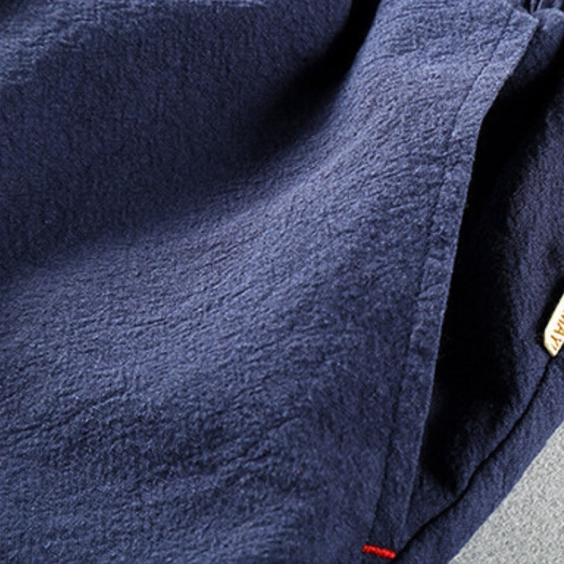 Men's Casual Trousers with Elastic Waist and Drawstring