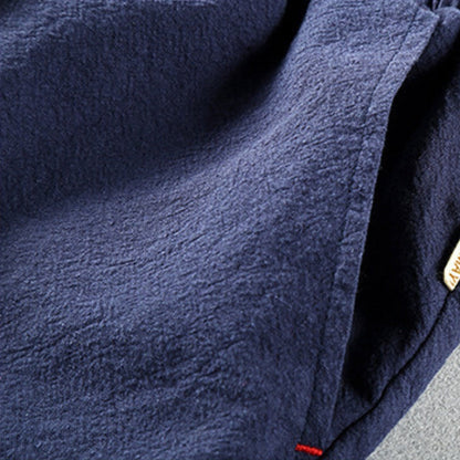Men's Casual Trousers with Elastic Waist and Drawstring
