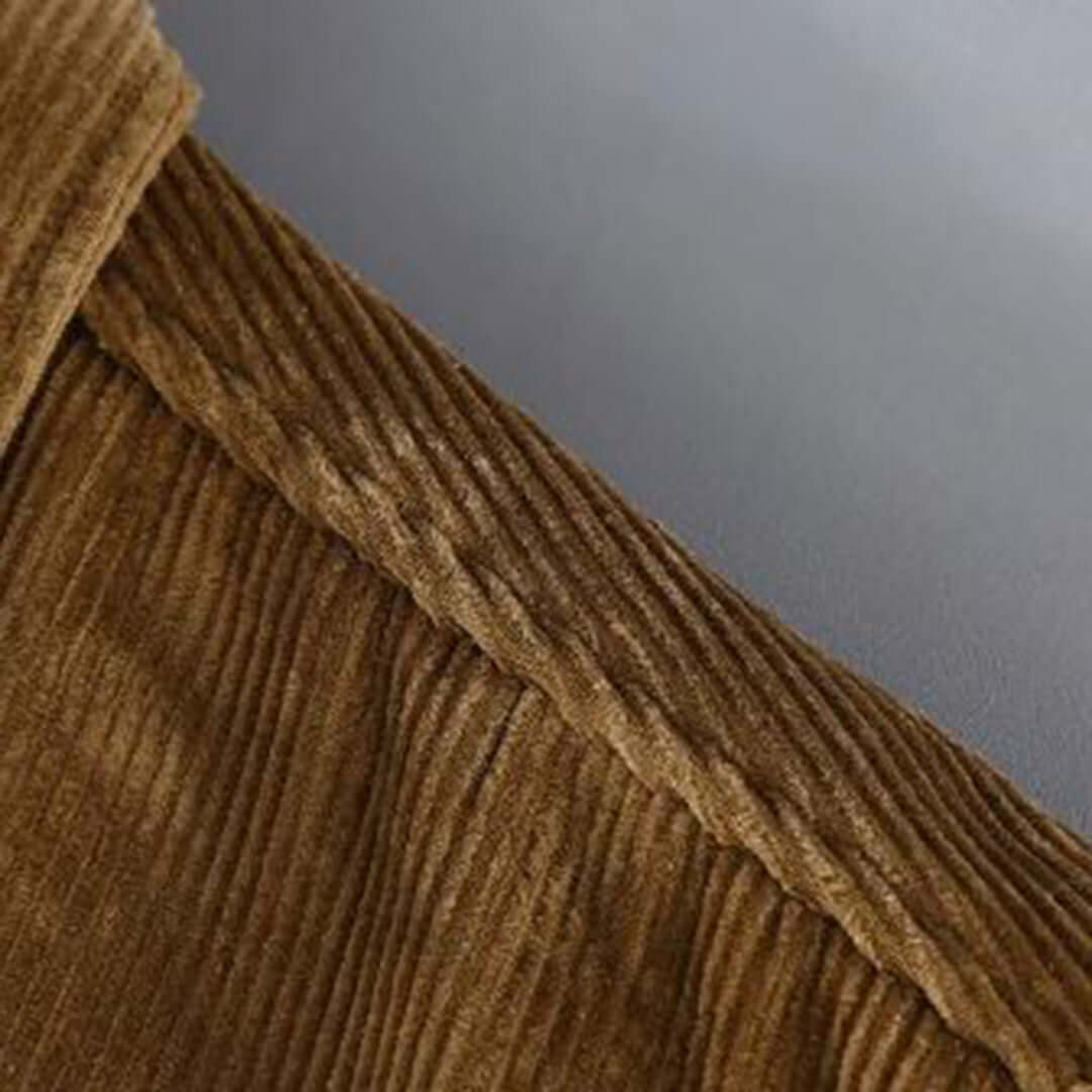 Men's Corduroy Shacket with Sherpa Lining and Chest Pockets