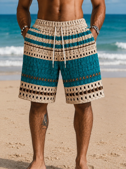 Men's Shorts with Drawstring Waist and Side Pockets