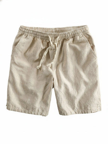 Men's Drawstring Shorts with Elastic Waist and Side Pockets