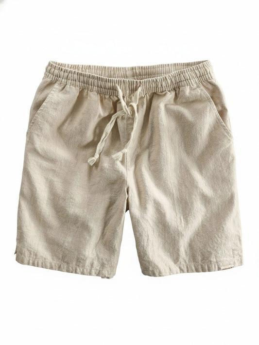 Men's Drawstring Shorts with Elastic Waist and Side Pockets