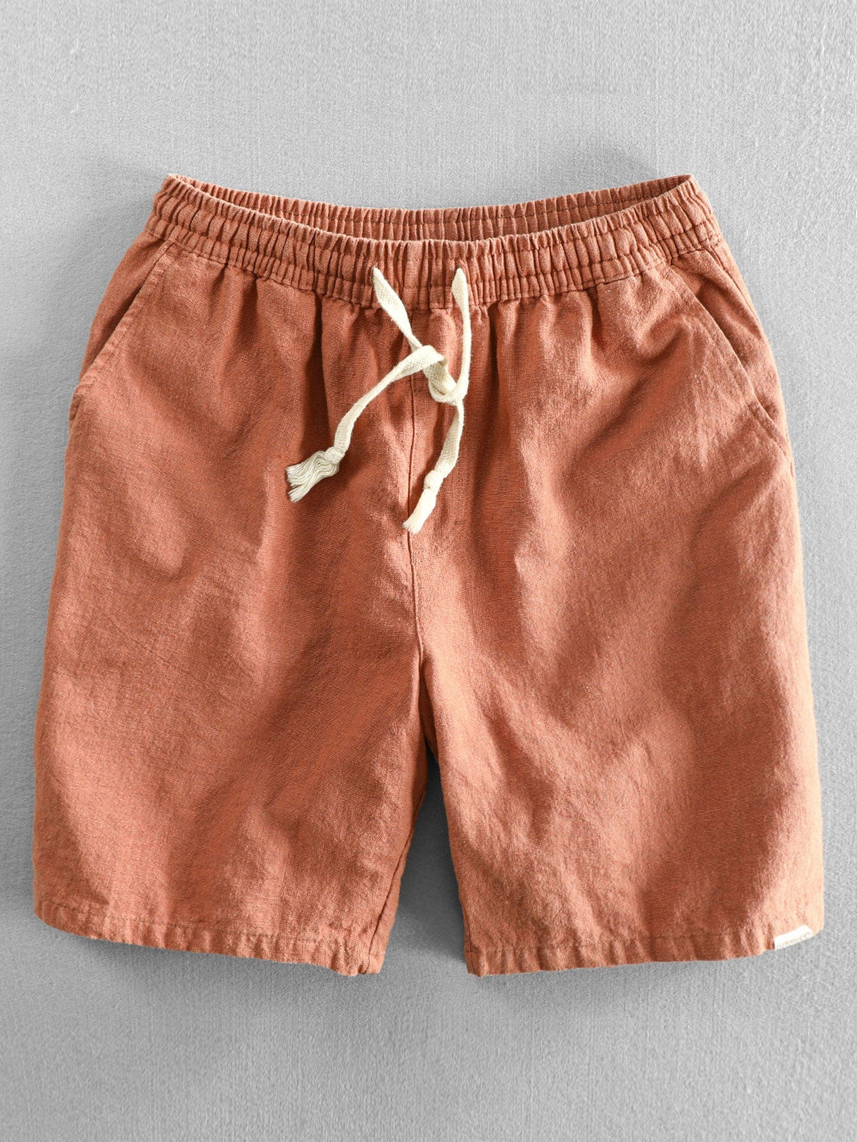 Men's Drawstring Shorts with Elastic Waist and Side Pockets
