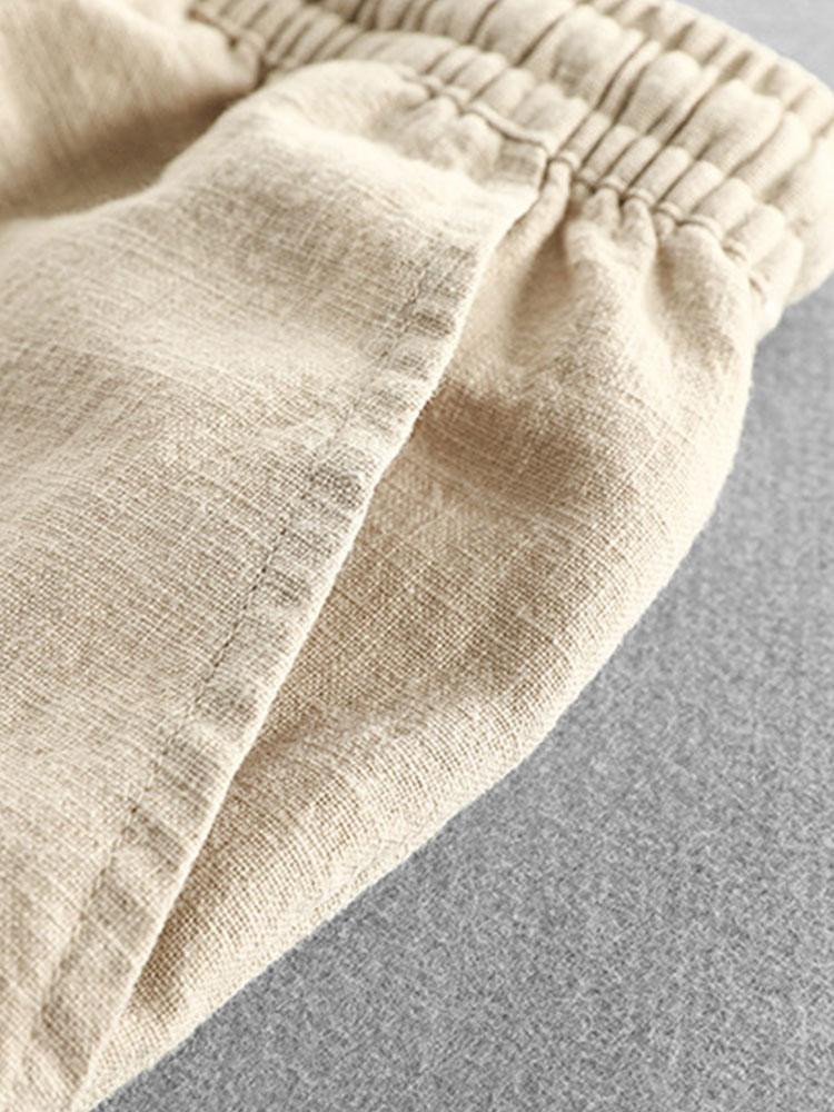 Men's Drawstring Shorts with Elastic Waist and Side Pockets