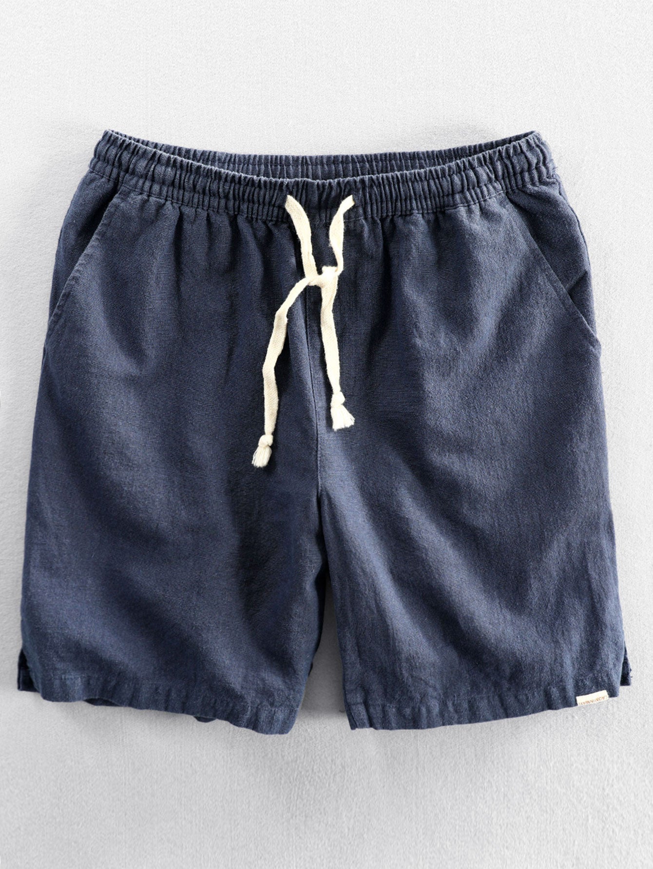 Men's Drawstring Shorts with Elastic Waist and Side Pockets