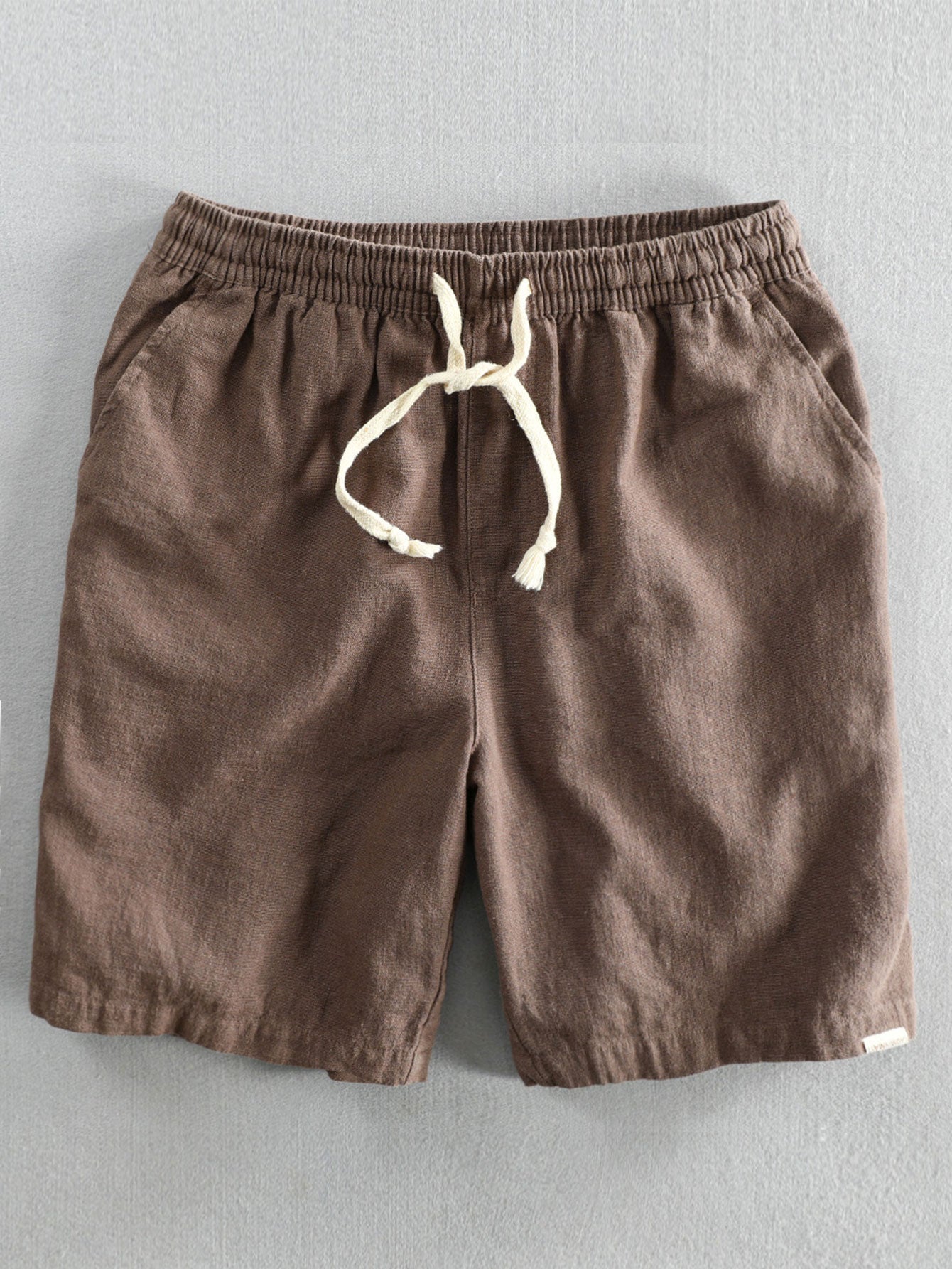 Men's Drawstring Shorts with Elastic Waist and Side Pockets
