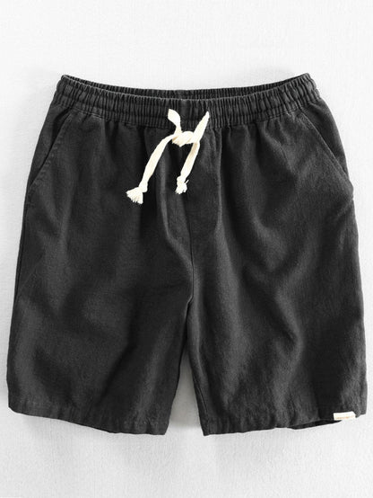 Men's Drawstring Shorts with Elastic Waist and Side Pockets