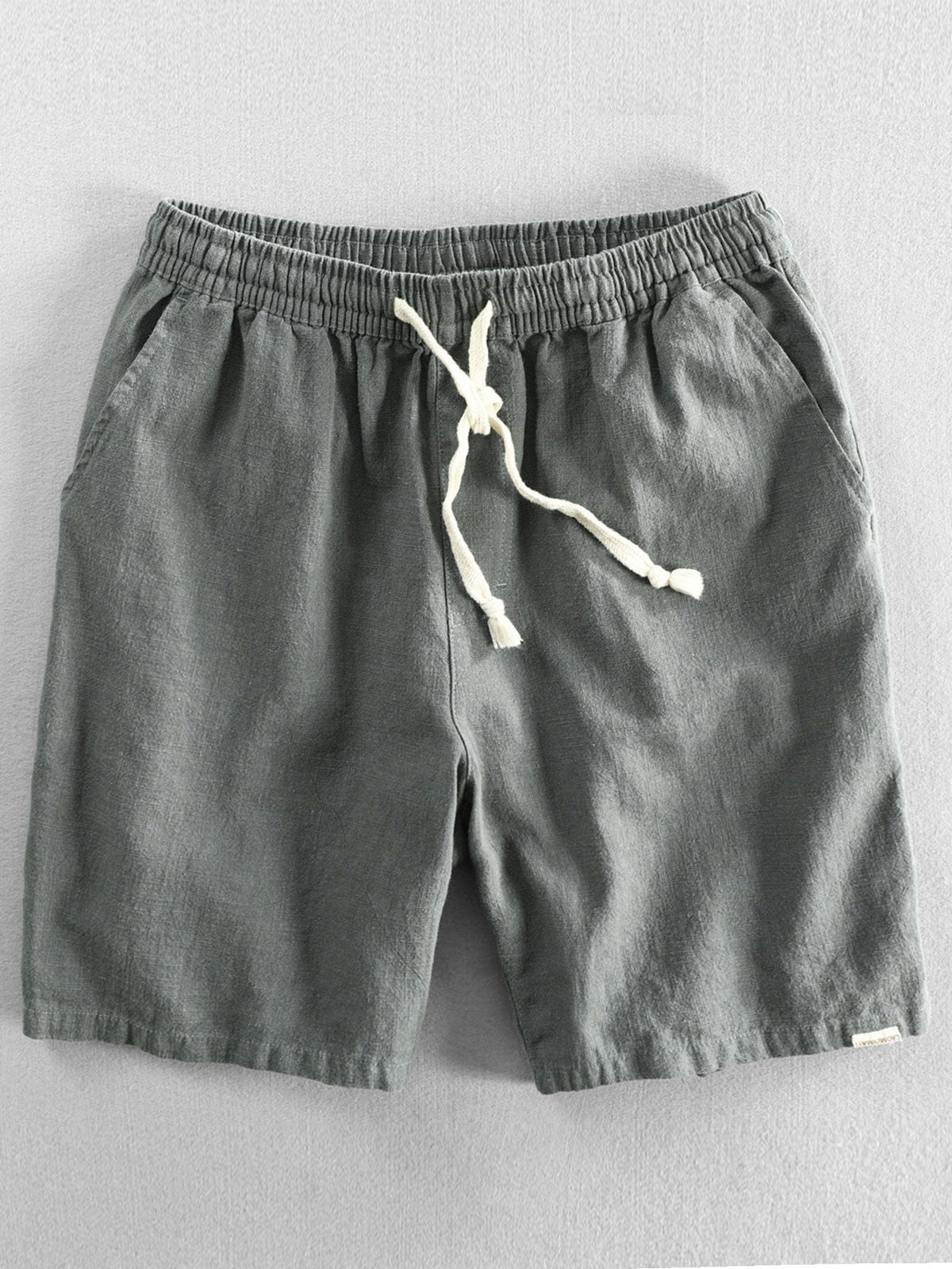 Men's Drawstring Shorts with Elastic Waist and Side Pockets