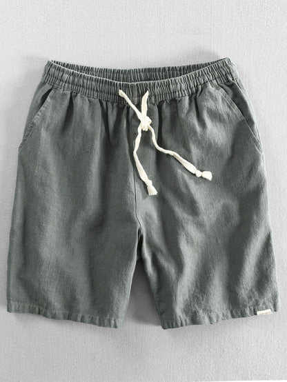 Men's Drawstring Shorts with Elastic Waist and Side Pockets