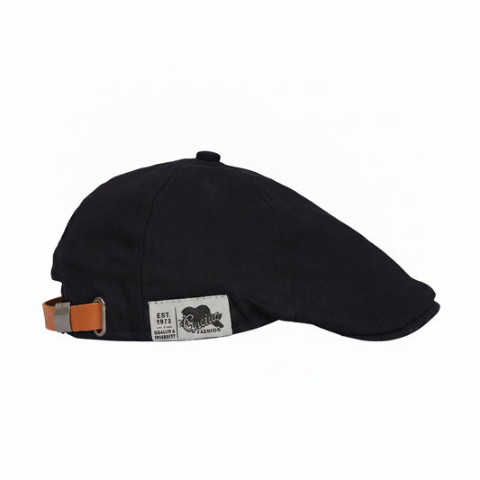Men's Flat Cap with Adjustable Strap and Classic Newsboy Style