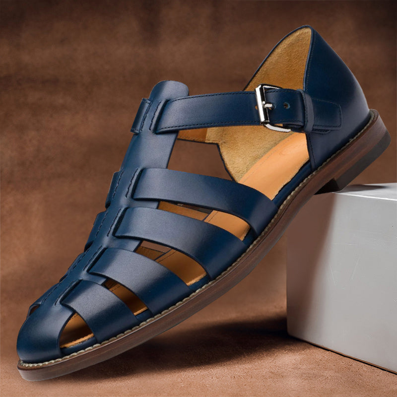 Men's Gladiator Sandals with Buckle Strap and Open Toe