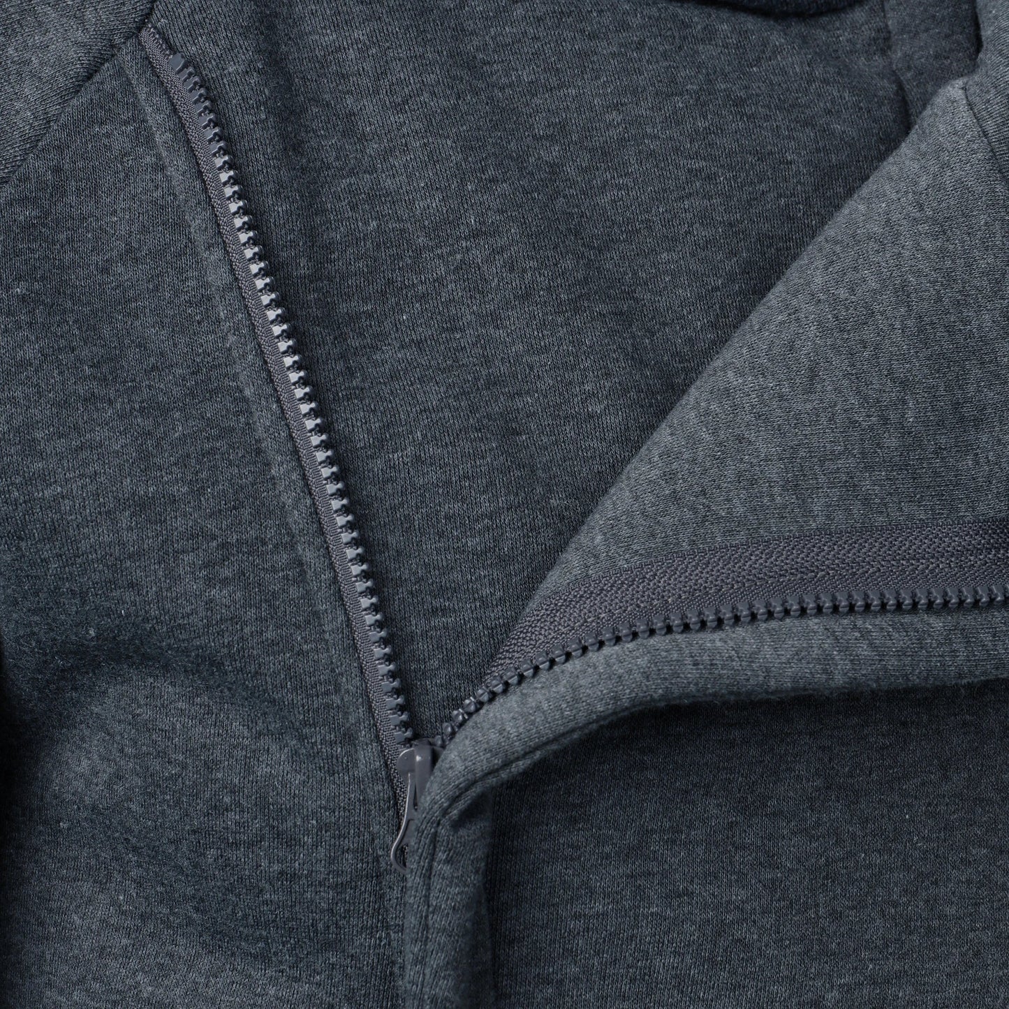 Men's Hoodie with Crossover Hood, Diagonal Zip and Raglan Sleeves