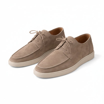 Men's Lace-Up Loafers with Moc Toe and Sneaker Sole