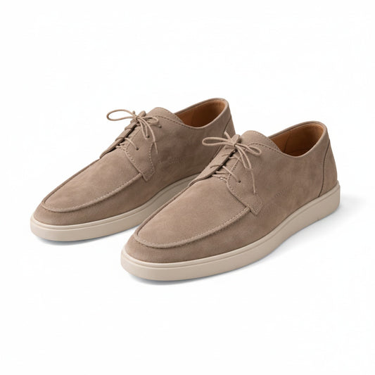 Men's Lace-Up Loafers with Moc Toe and Sneaker Sole