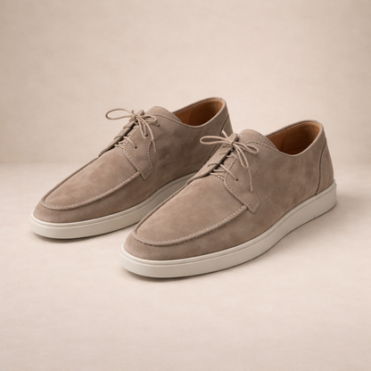 Men's Lace-Up Loafers with Moc Toe and Sneaker Sole