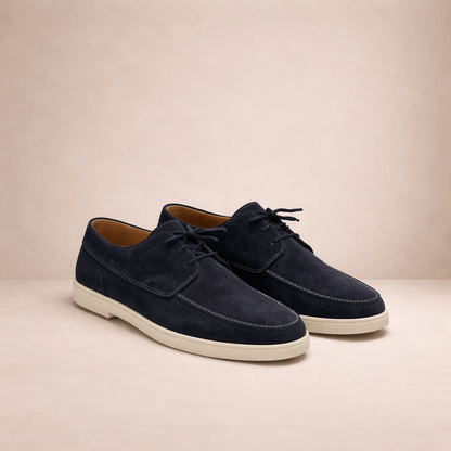 Men's Lace-Up Loafers with Moc Toe and Sneaker Sole