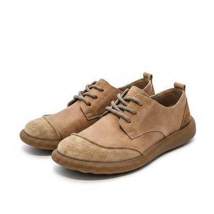 Men's Lace-Up Oxford Shoes with Round Toe and Chunky Sole