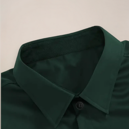 Men's Long Sleeve Dress Shirt Slim Fit with Spread Collar