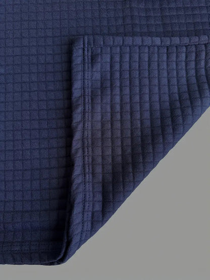 Men's Long Sleeve Polo Shirt with Waffle Texture and Sleeve Zip Pocket
