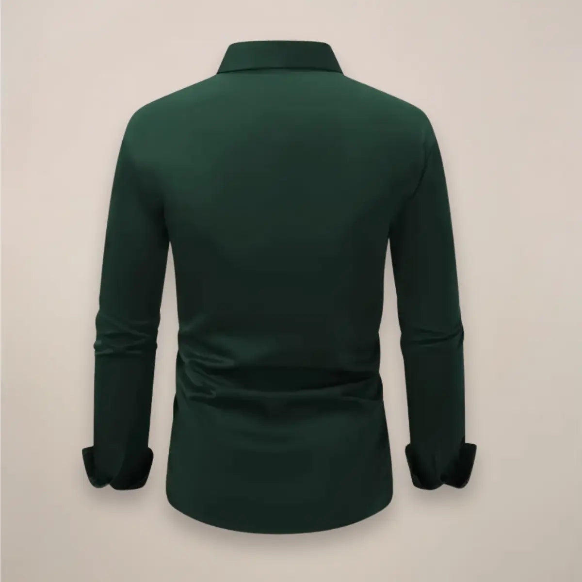Men's Long Sleeve Shirt with Classic Collar and Slim Fit
