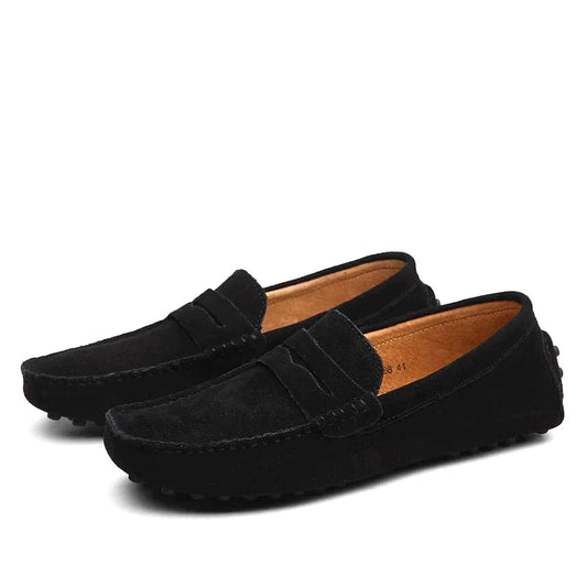 Men's Penny Loafers Slip-On with Moccasin Stitching Detail