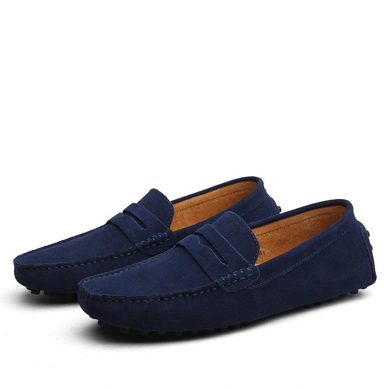 Men's Penny Loafers Slip-On with Moccasin Stitching Detail
