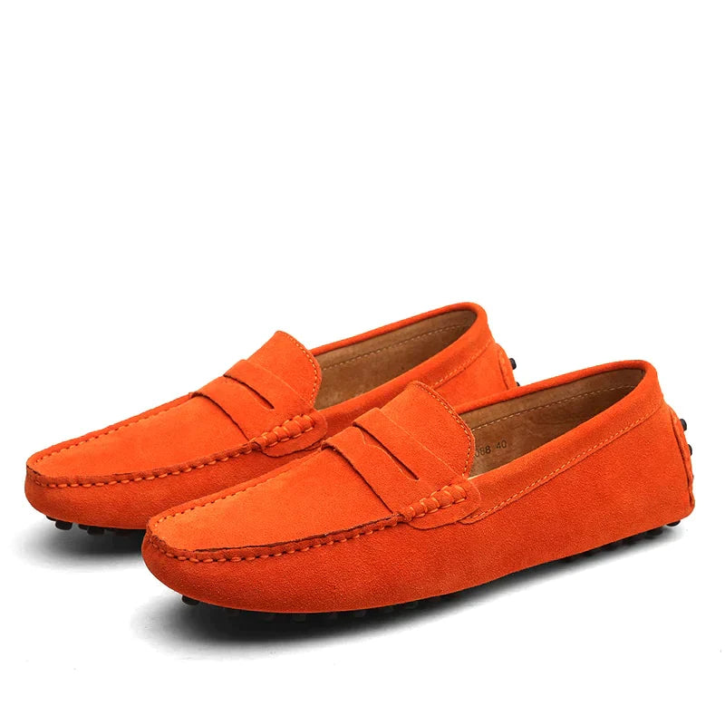 Men's Penny Loafers Slip-On with Moccasin Stitching Detail