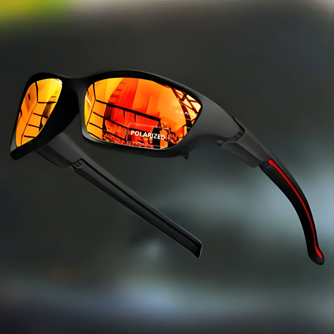 Men's Polarized Wraparound Sport Sunglasses with Mirrored Lenses