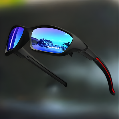 Men's Polarized Wraparound Sport Sunglasses with Mirrored Lenses
