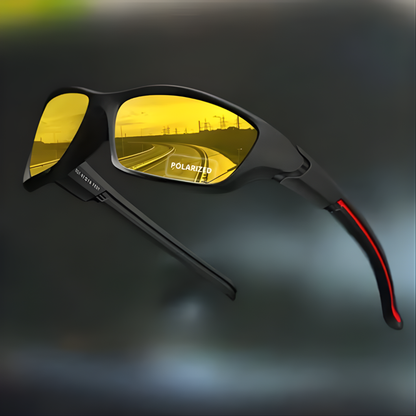 Men's Polarized Wraparound Sport Sunglasses with Mirrored Lenses