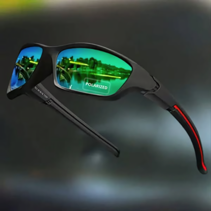Men's Polarized Wraparound Sport Sunglasses with Mirrored Lenses