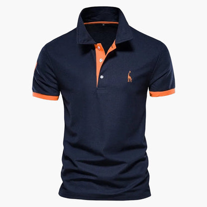 Men's Polo Shirt with Short Sleeves and Contrast Tipping