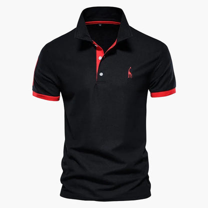 Men's Polo Shirt with Short Sleeves and Contrast Tipping