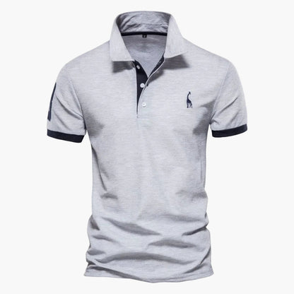 Men's Polo Shirt with Short Sleeves and Contrast Tipping