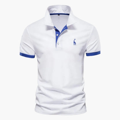 Men's Polo Shirt with Short Sleeves and Contrast Tipping