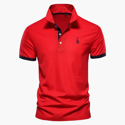 Men's Polo Shirt with Short Sleeves and Contrast Tipping