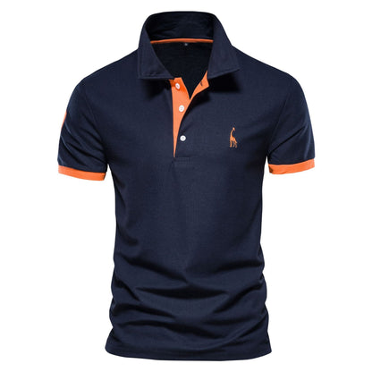 Men's Polo Shirt with Short Sleeves and Slim Fit