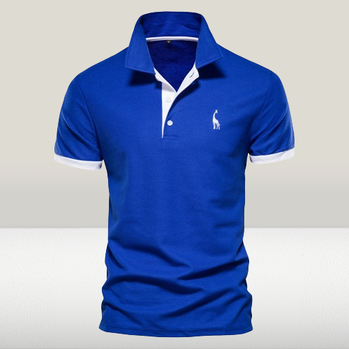 Men's Polo Shirt with Short Sleeves and Slim Fit