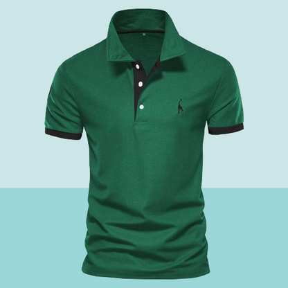 Men's Polo Shirt with Short Sleeves and Slim Fit