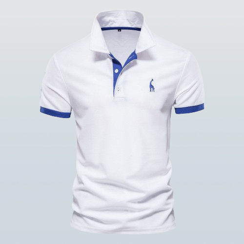 Men's Polo Shirt with Short Sleeves and Slim Fit