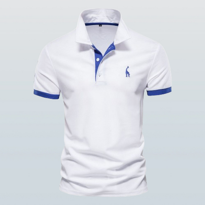 Men's Polo Shirt with Short Sleeves and Slim Fit