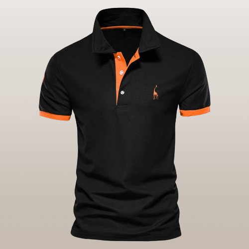 Men's Polo Shirt with Short Sleeves and Slim Fit